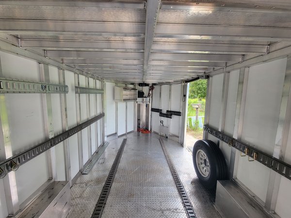 Gently used Rehme Mfg car hauler w/rooftop carrying capacity for