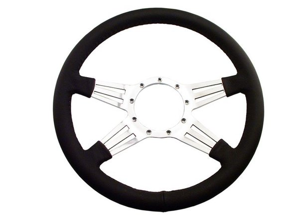 14" 4-Spoke Leather Wrapped Steering Wheel  for Sale $185 