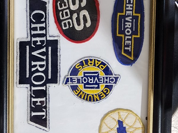 5 collectable patches in frame  for Sale $150 