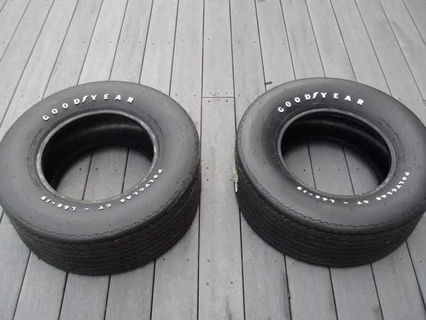Goodyear Polyglas L60 x 15" White LetterTires - 2 Each  for Sale $675 