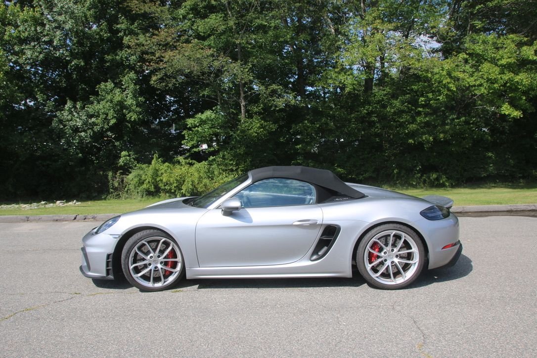 2021 Porsche 718 Spyder - 2021 Boxster Spyder PDK GT silver over black - Used - VIN WP0CC2A80MS240485 - 2,500 Miles - 6 cyl - 2WD - Automatic - Convertible - Silver - Boston, MA 02118, United States