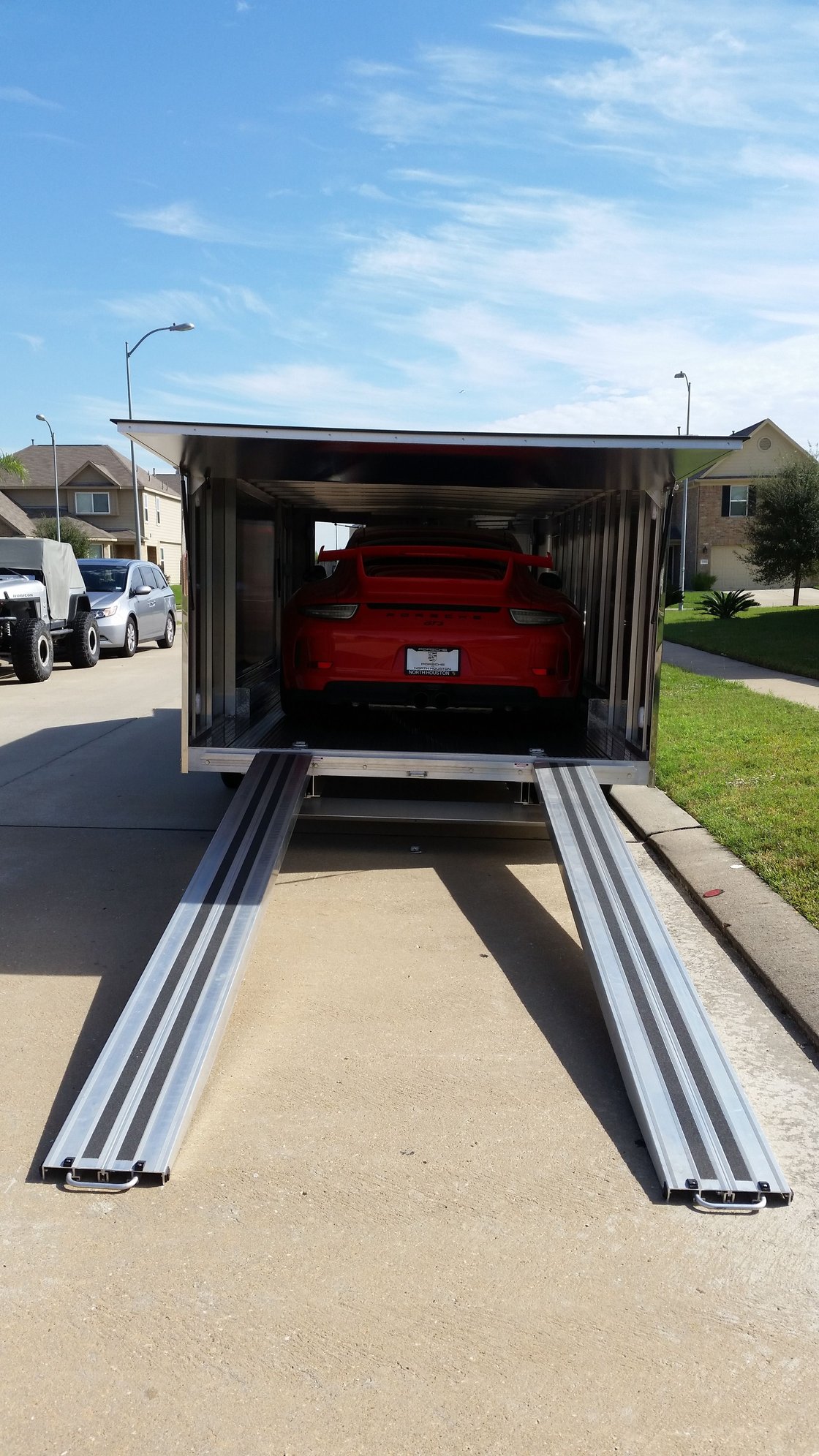 2017 Trailex Enclosed Sports Car Trailer (CTE84180) like new barely