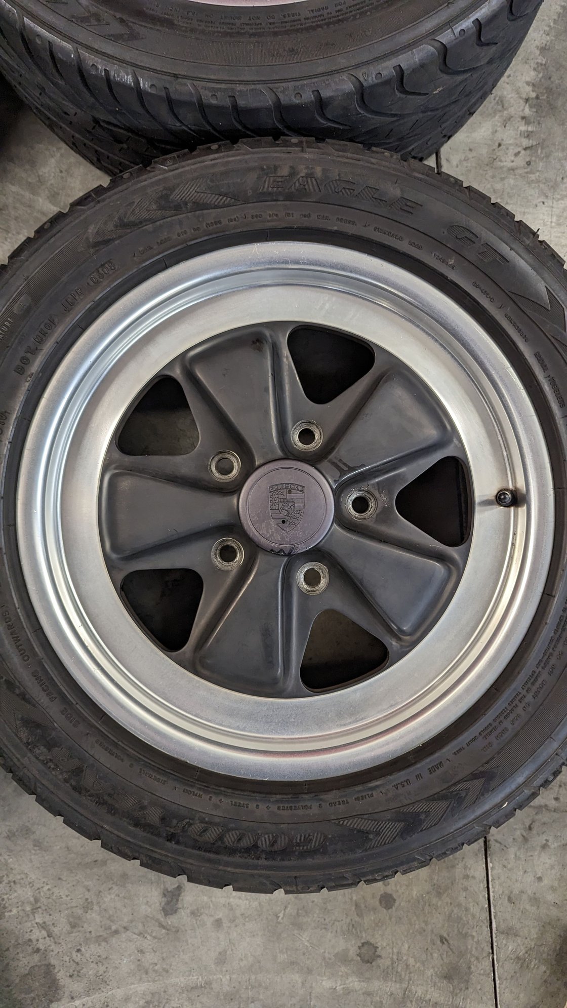 Wheels and Tires/Axles - Fuchs 16" Forged Aluminum Wheels | Black and Silver | Fits '78 - '88 Carrera - Used - 1978 to 1988 Porsche Carrera - Burbank, CA 91506, United States
