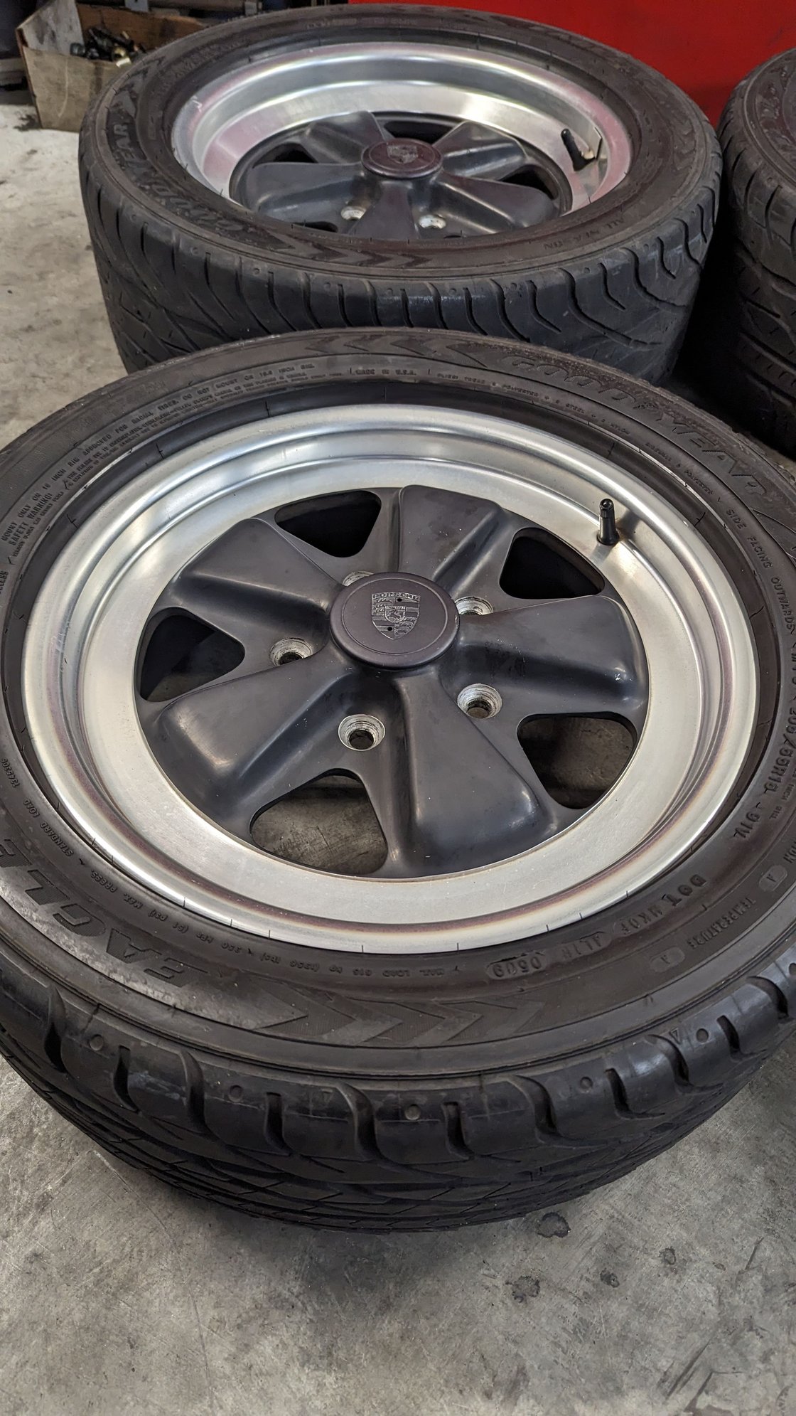 Wheels and Tires/Axles - Fuchs 16" Forged Aluminum Wheels | Black and Silver | Fits '78 - '88 Carrera - Used - 1978 to 1988 Porsche Carrera - Burbank, CA 91506, United States