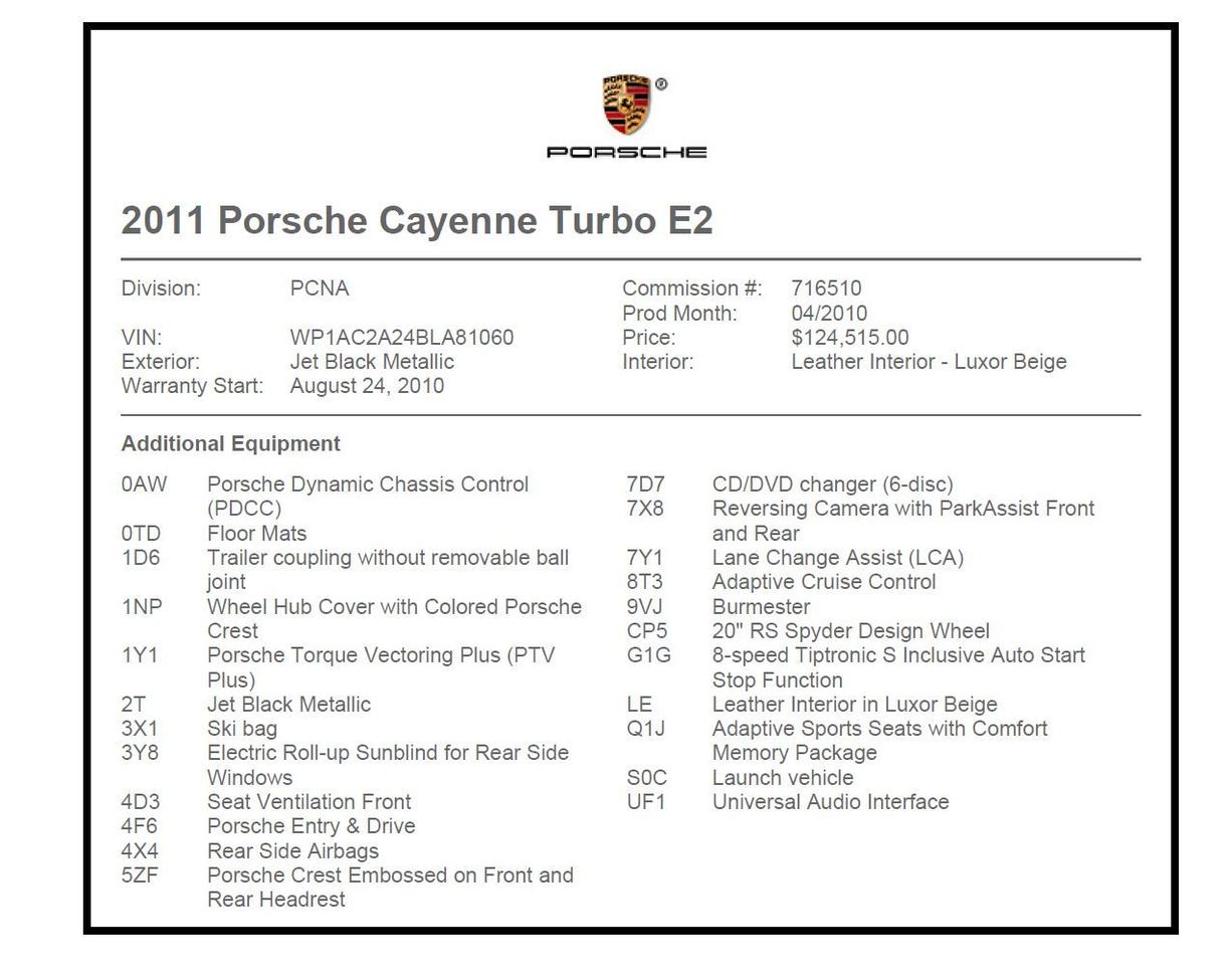 2011 CPO'd Cayenne Turbo Pelican Parts Forums