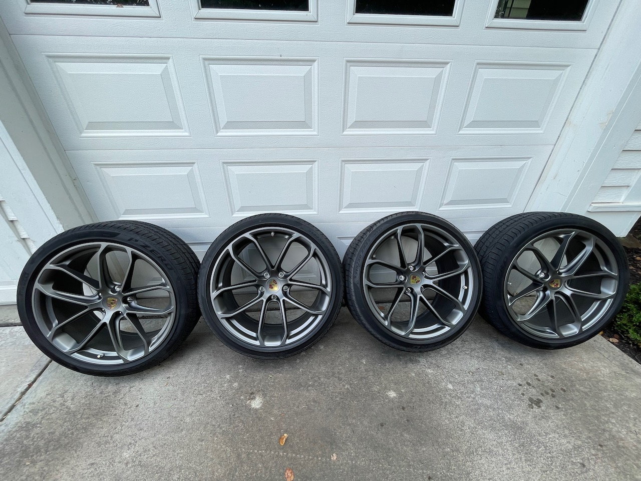 Two Sets of Porsche Cayenne Turbo GT OEM Wheels, Tires, Center Caps and ...