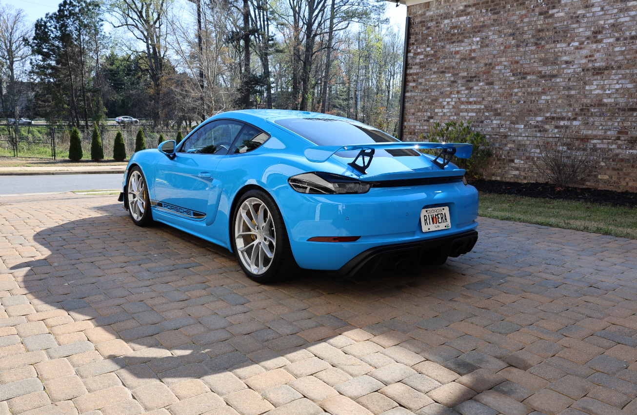 2021 Porsche 718 Cayman - For Sale: PTS Riviera Blue 2021 718 GT4 with PCCB, PDK, Sofa - Used - VIN WP0AC2A8XMS289491 - 6,000 Miles - 6 cyl - 2WD - Automatic - Coupe - Blue - Marietta, GA 30062, United States