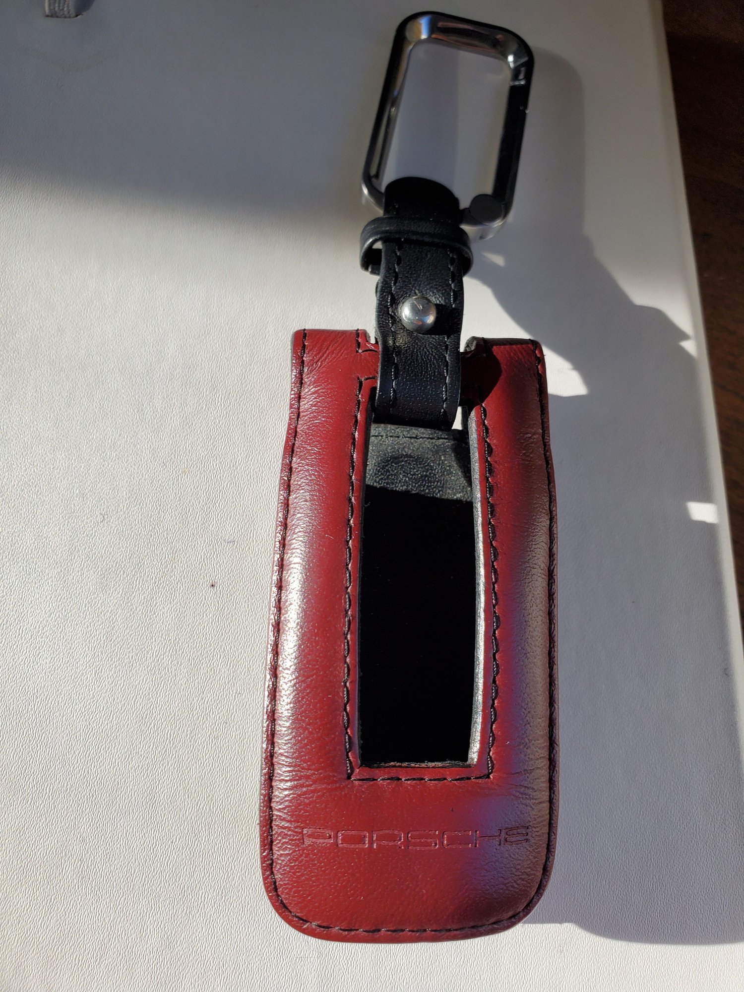 Accessories - Porsche OEM Vehicle Key Pouch in Leather - Bordeaux Red with Key Chain $530 MSRP - Used - 0  All Models - Franklin Lakes, NJ 07417, United States