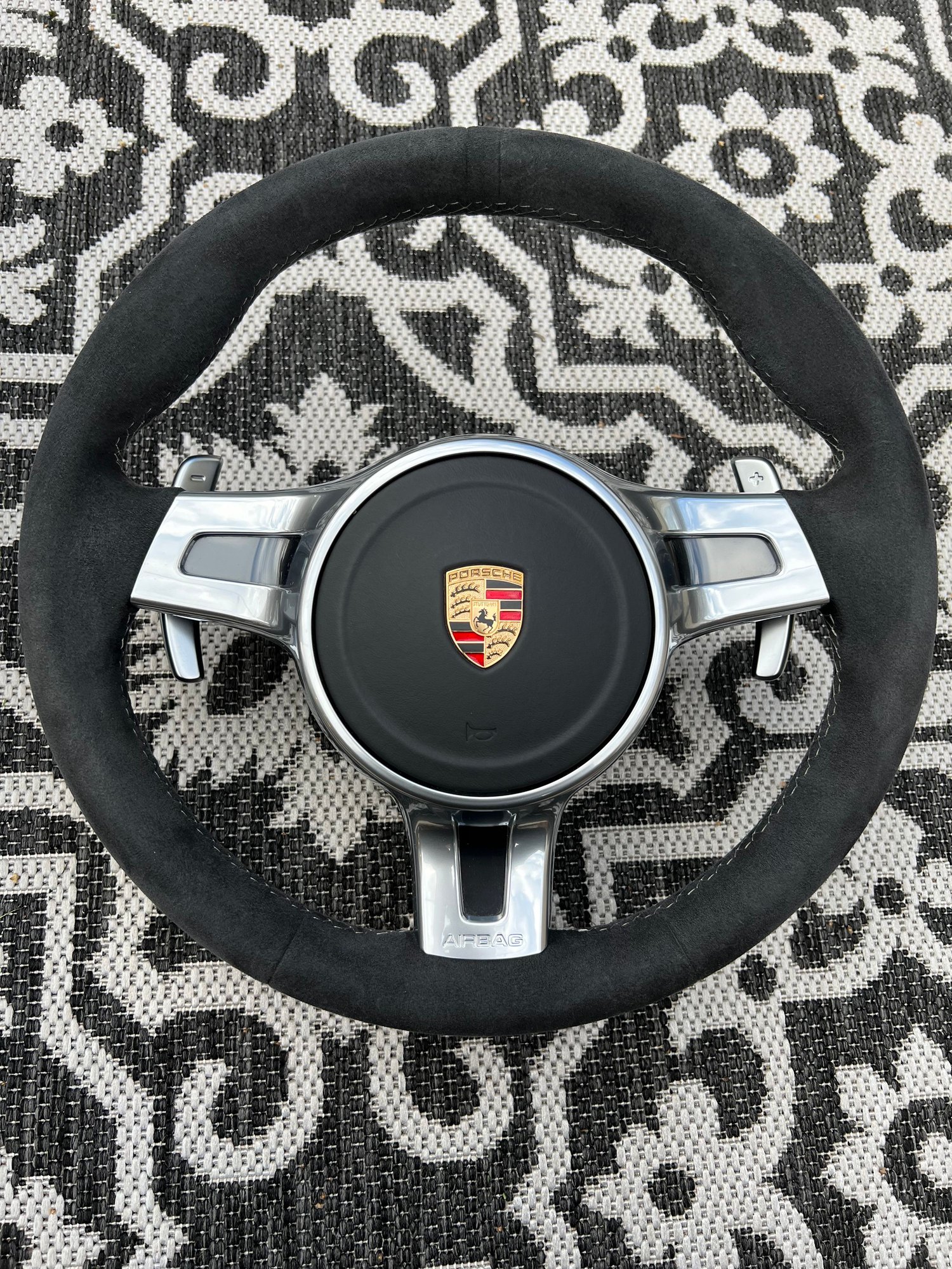 Interior/Upholstery - Alcantara PDK Sport Steering Wheel + Airbag - Used - 2012 to 2018 Porsche 911 - Dearborn, MI 48124, United States