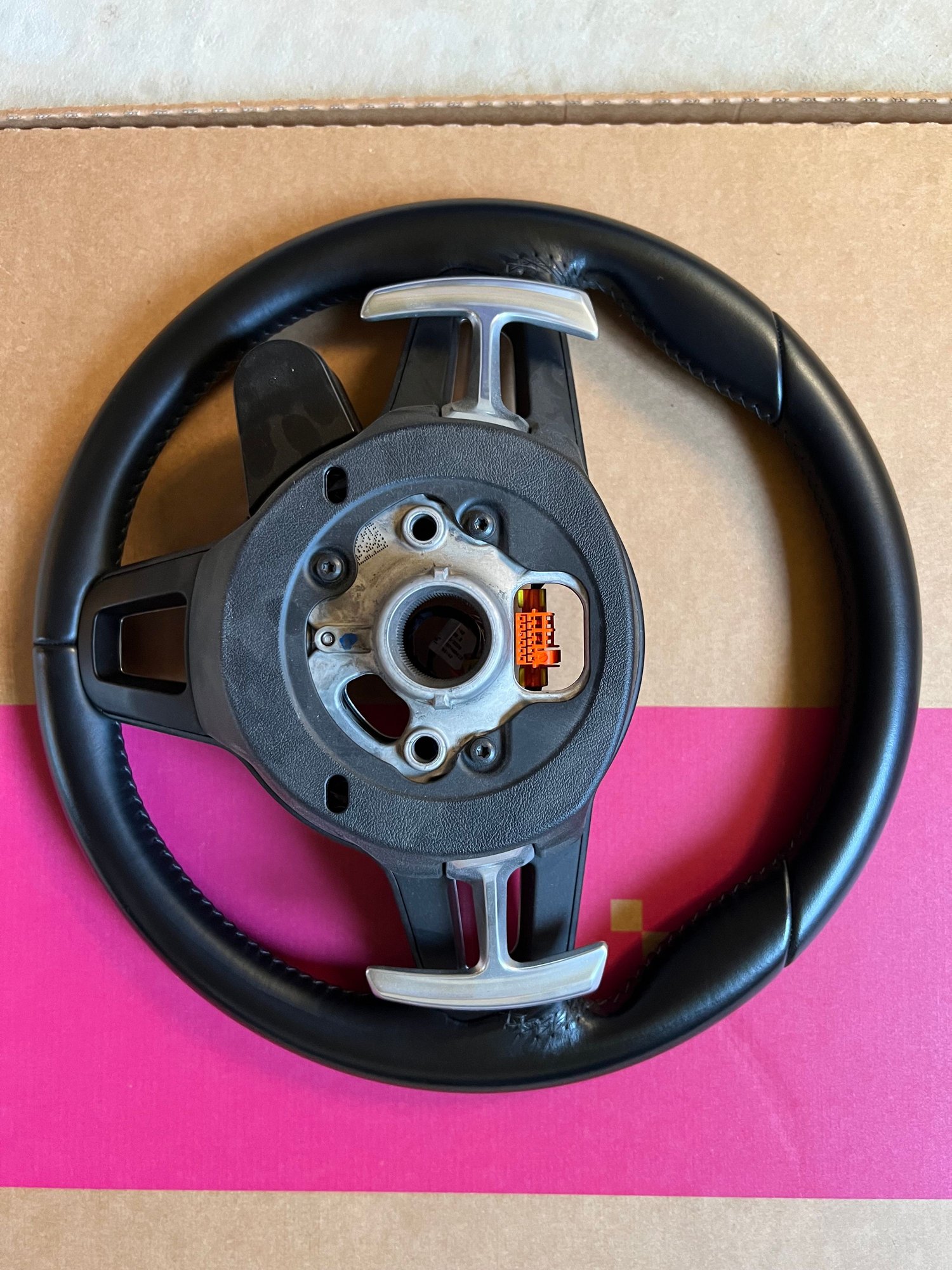 Interior/Upholstery - 991.2 GT Sport (GT3) Style Leather Steering Wheel - Used - 2015 to 2019 Porsche Cayman GT4 - 2012 to 2019 Porsche 911 - St. Joseph, MI 49085, United States