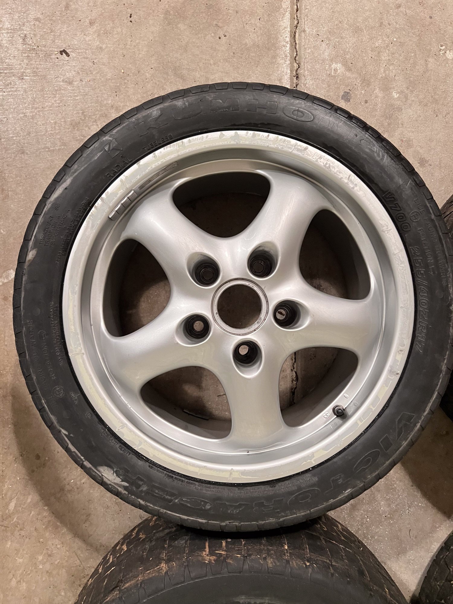 Wheels and Tires/Axles - Set of 7"X17" and 9"X17" ET55 Porsche Cup2 wheels with Kumho Victoracer V700 Tires - Used - 1995 to 1998 Porsche 911 - All Years Porsche 944 - Bolingbrook, IL 60490, United States