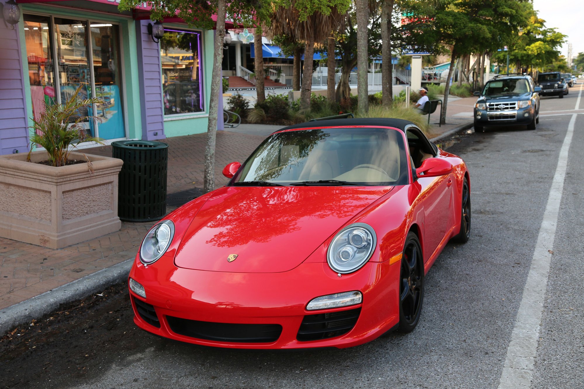 2010 Porsche 911 - 2010 911S Cabriolet  Guards Red / Beige Interior Black Soft Top - Used - VIN WPOCB2A94AS754086 - 48,600 Miles - 6 cyl - 2WD - Manual - Convertible - Red - Sarasota, FL 34231, United States