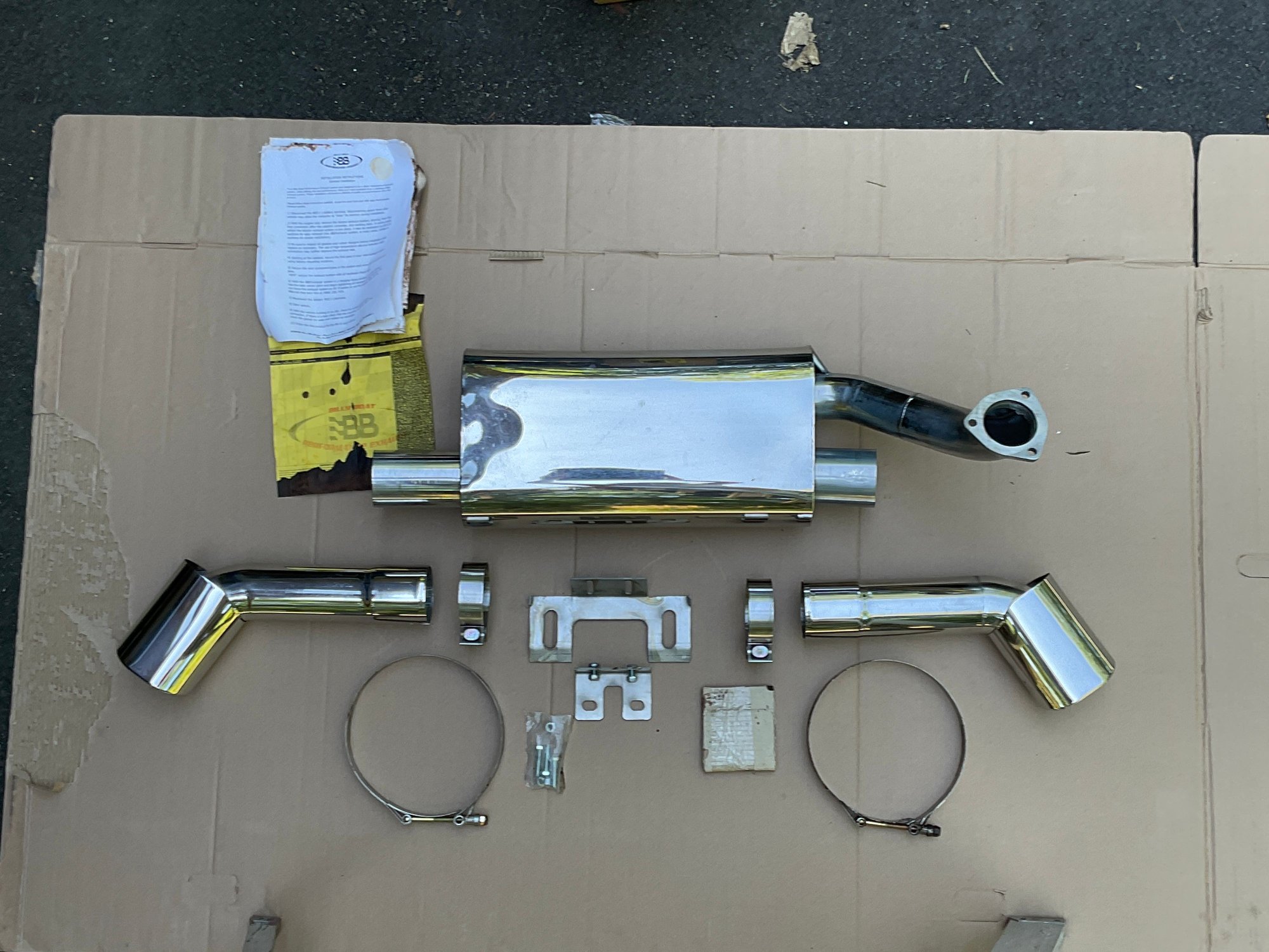 Engine - Exhaust - Billy Boat exhaust for 84-89 Carrera, non Turbo. One in, two out, 4” oval tips. - Used - 1984 to 1989 Porsche 911 - Middleton, MA 01949, United States