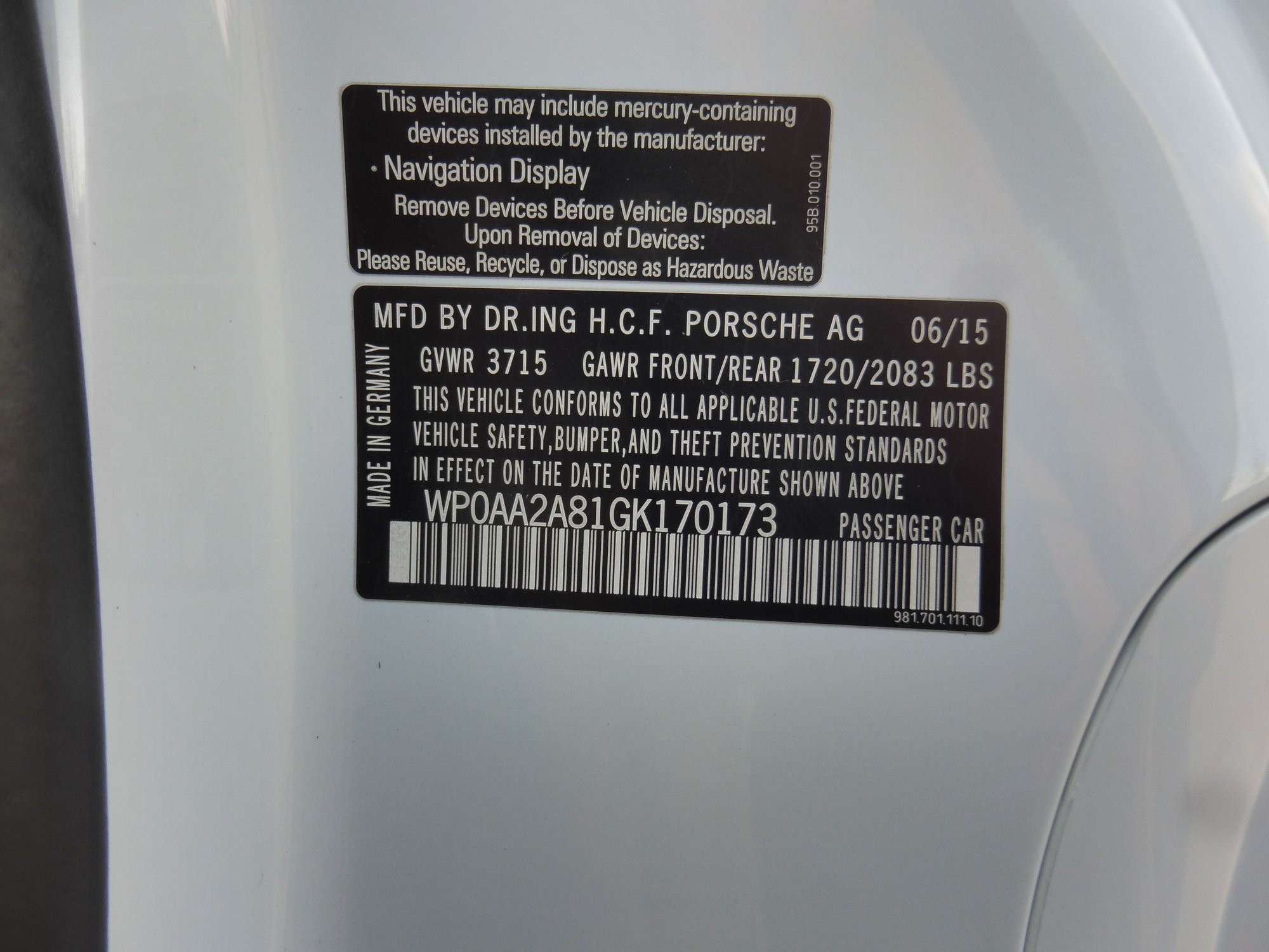 2016 Porsche Cayman - 2016 Cayman 981 PDK Carrara White Metallic $39,500 - Used - VIN WP0AA2A81GK170173 - 45,000 Miles - 6 cyl - 2WD - Automatic - Coupe - White - Prosper, TX 75078, United States