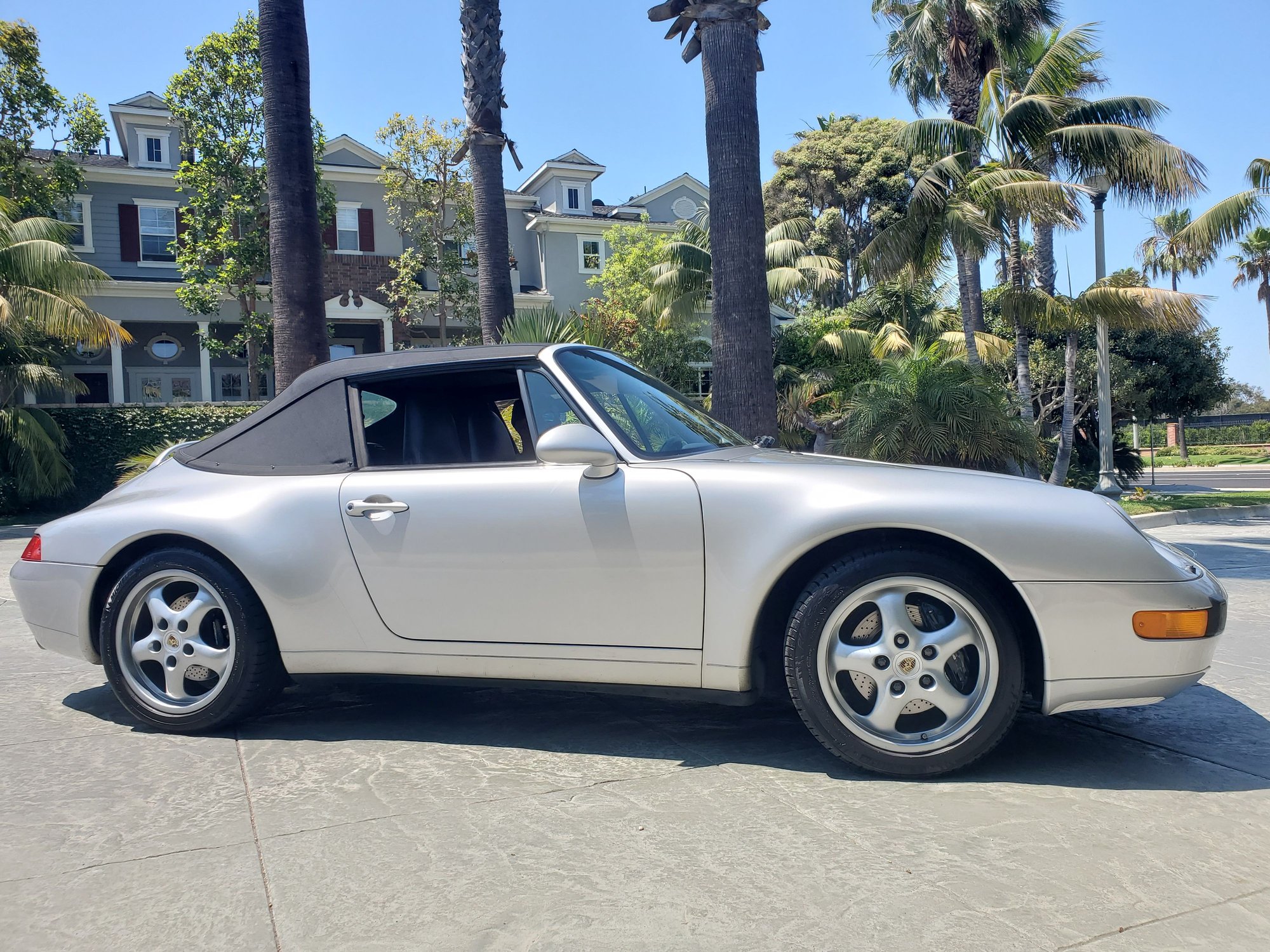 1997 Porsche 911 - Iconic 993-Series Silver/Black 911 Carrera Cabriolet - Used - VIN WP0CA2994VS341310 - 84,600 Miles - 6 cyl - 2WD - Manual - Convertible - Silver - Huntington Beach, CA 92648, United States