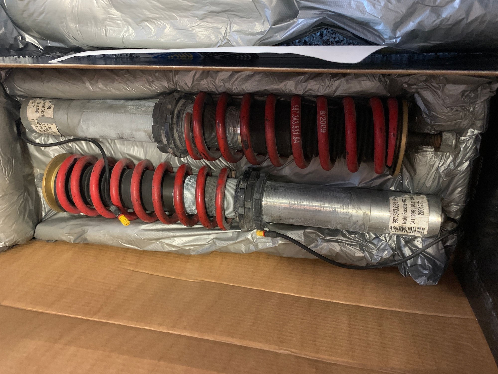 Steering/Suspension - 997.2 GT3 OEM Coilovers/struts and PASM control unit - Used - 2007 to 2012 Porsche GT3 - Houston, TX 77346, United States