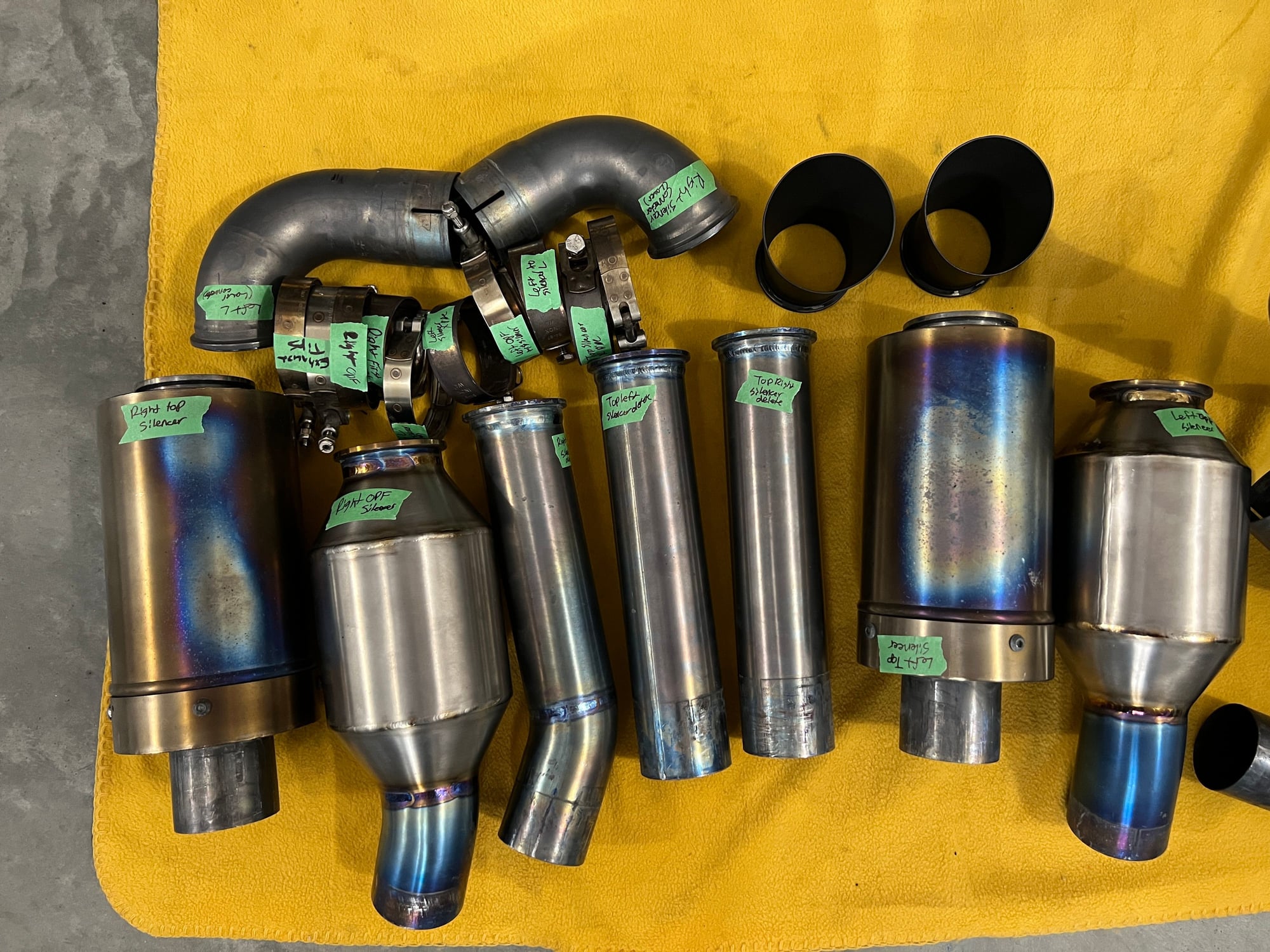Engine - Exhaust - 718 GT4 Spyder GTS JCR TITANIUM SUPERLIGHT RACE PIPE (SILENCED) and non silenced - Used - 2020 to 2022 Porsche 718 Boxster - 2020 to 2022 Porsche 718 Cayman - 2020 to 2022 Porsche 718 Spyder - 2020 to 2022 Porsche 718 - Dakota Dunes, SD 57049, United States