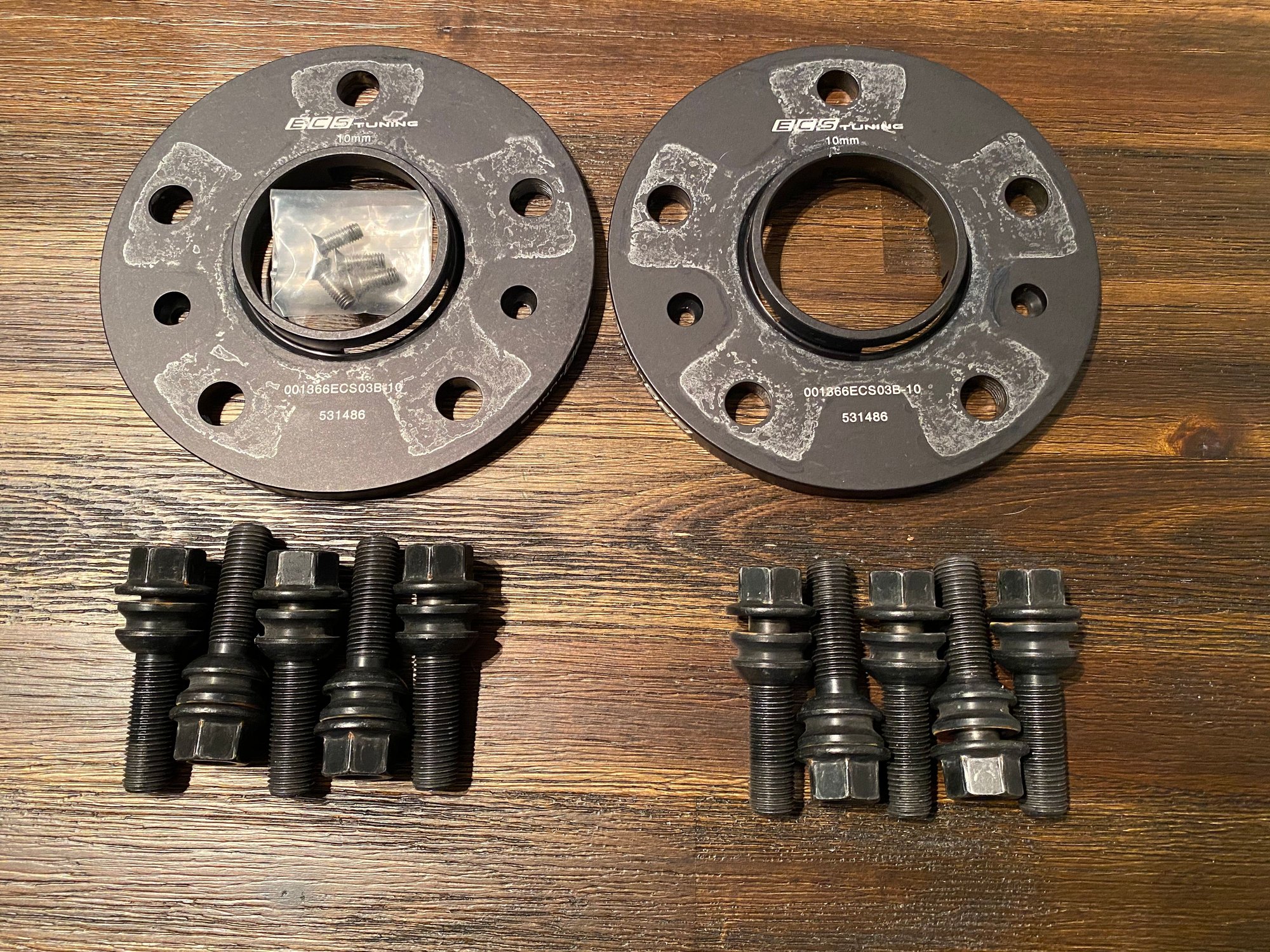 Wheels and Tires/Axles - SOLD 10mm ECS Tunning Wheels Spacers & Lug Bolts - Used - All Years Porsche 911 - Mt. Laurel, NJ 08054, United States
