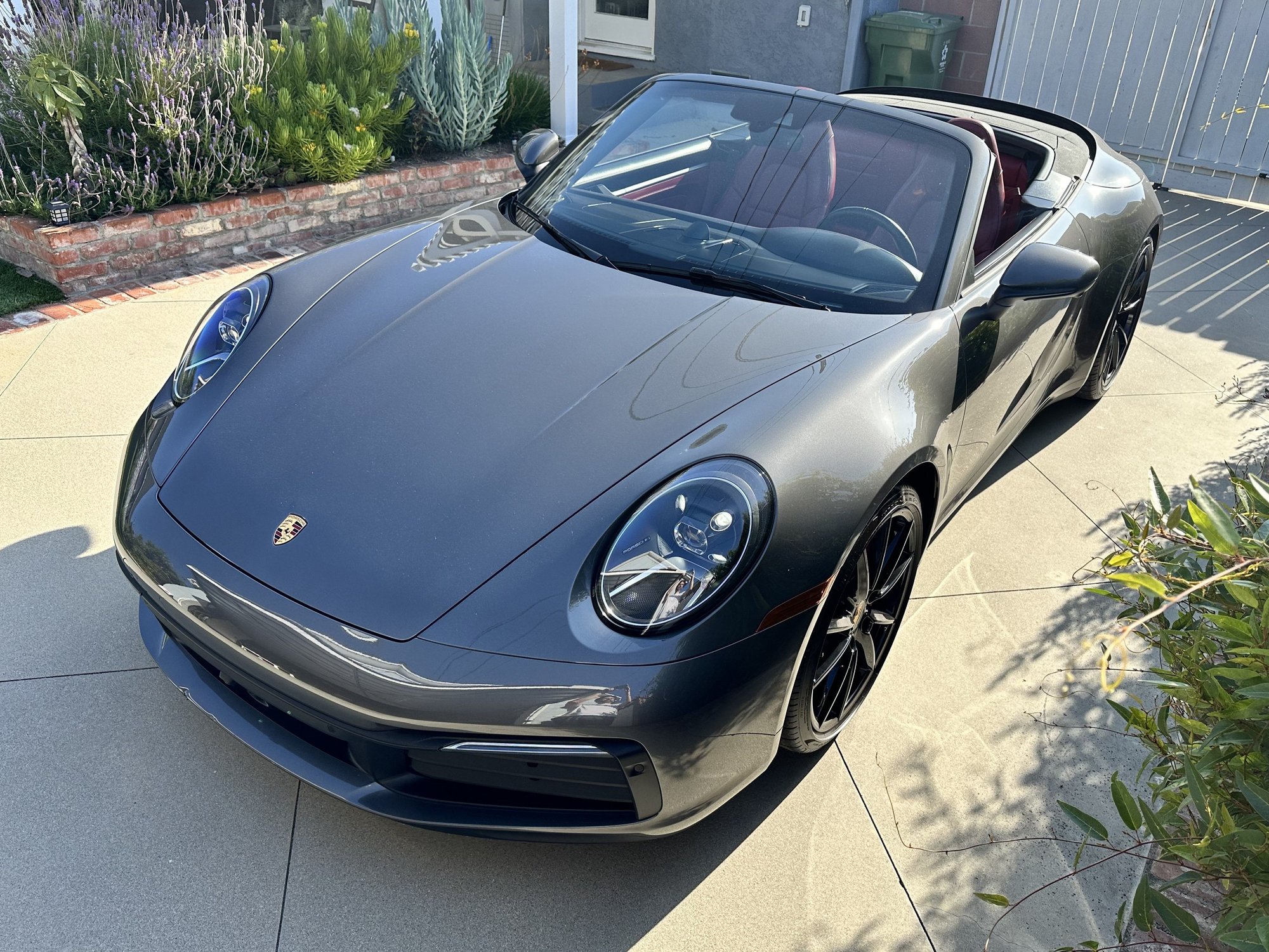 2021 Porsche 911 - 2021 992 Carrera S Cab -- 1 owner, 12k miles, Bordeaux Red interior -- NEW PRICE - Used - VIN WP0CB2A96MS248537 - 12,843 Miles - 6 cyl - 2WD - Automatic - Convertible - Gray - Hawthorne, CA 90250, United States