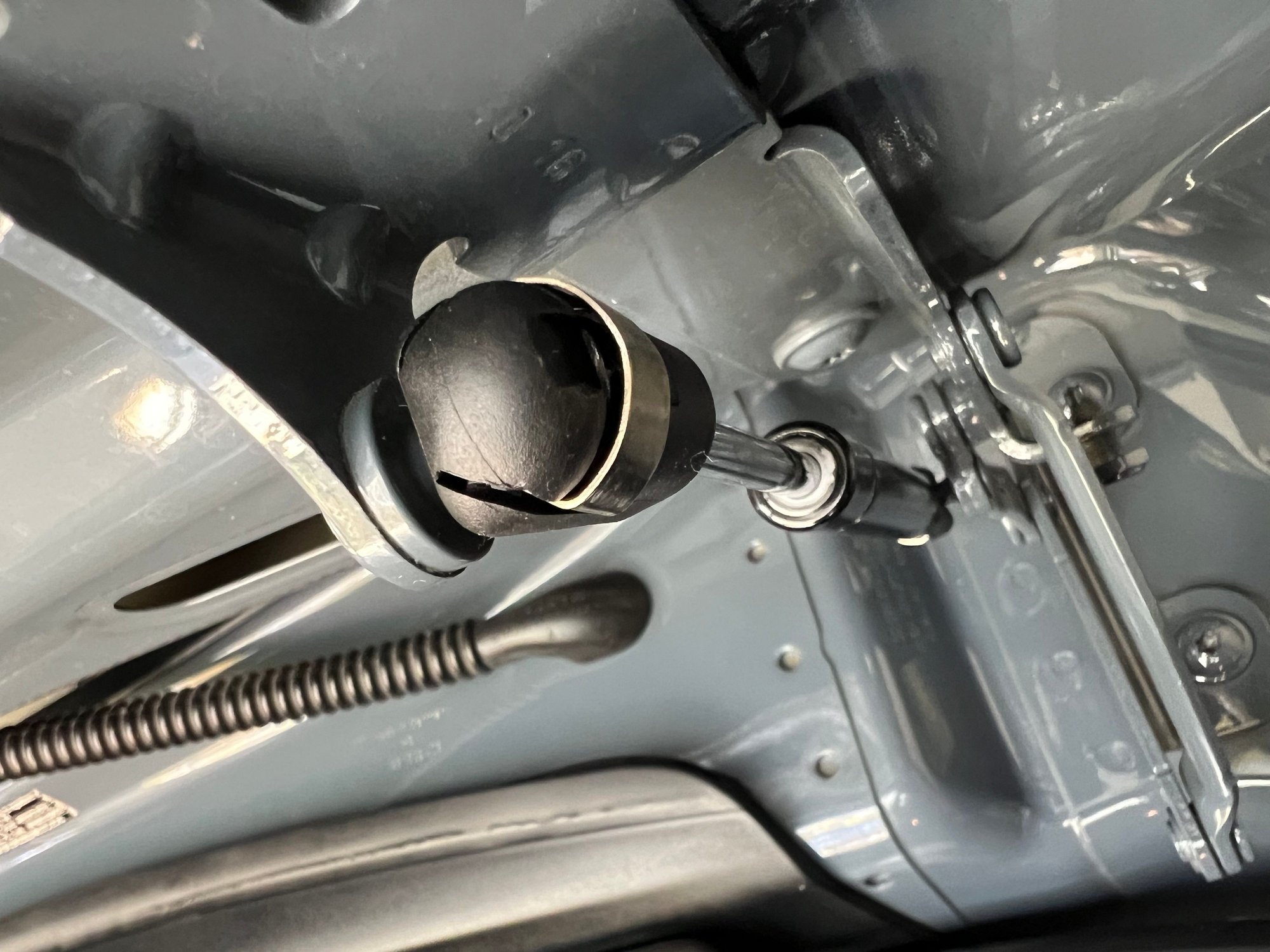 Left clip a bit open to show where small flat screwdriver is inserted for easier installation and snapped it shut with finger pressure.....