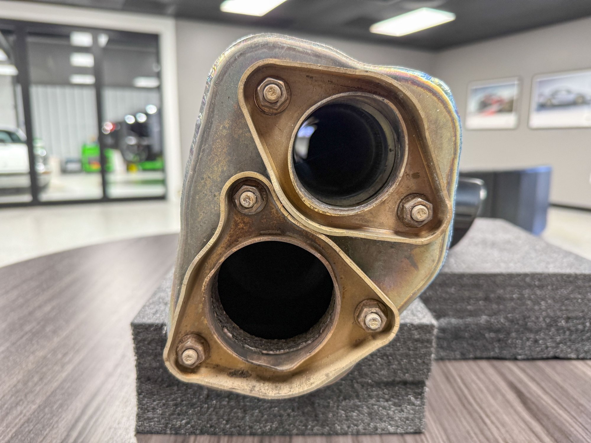 Engine - Exhaust - OEM 997 GT3RS Titanium Muffler with Tips - Used - -1 to 2026  All Models - Mooresville, NC 28117, United States