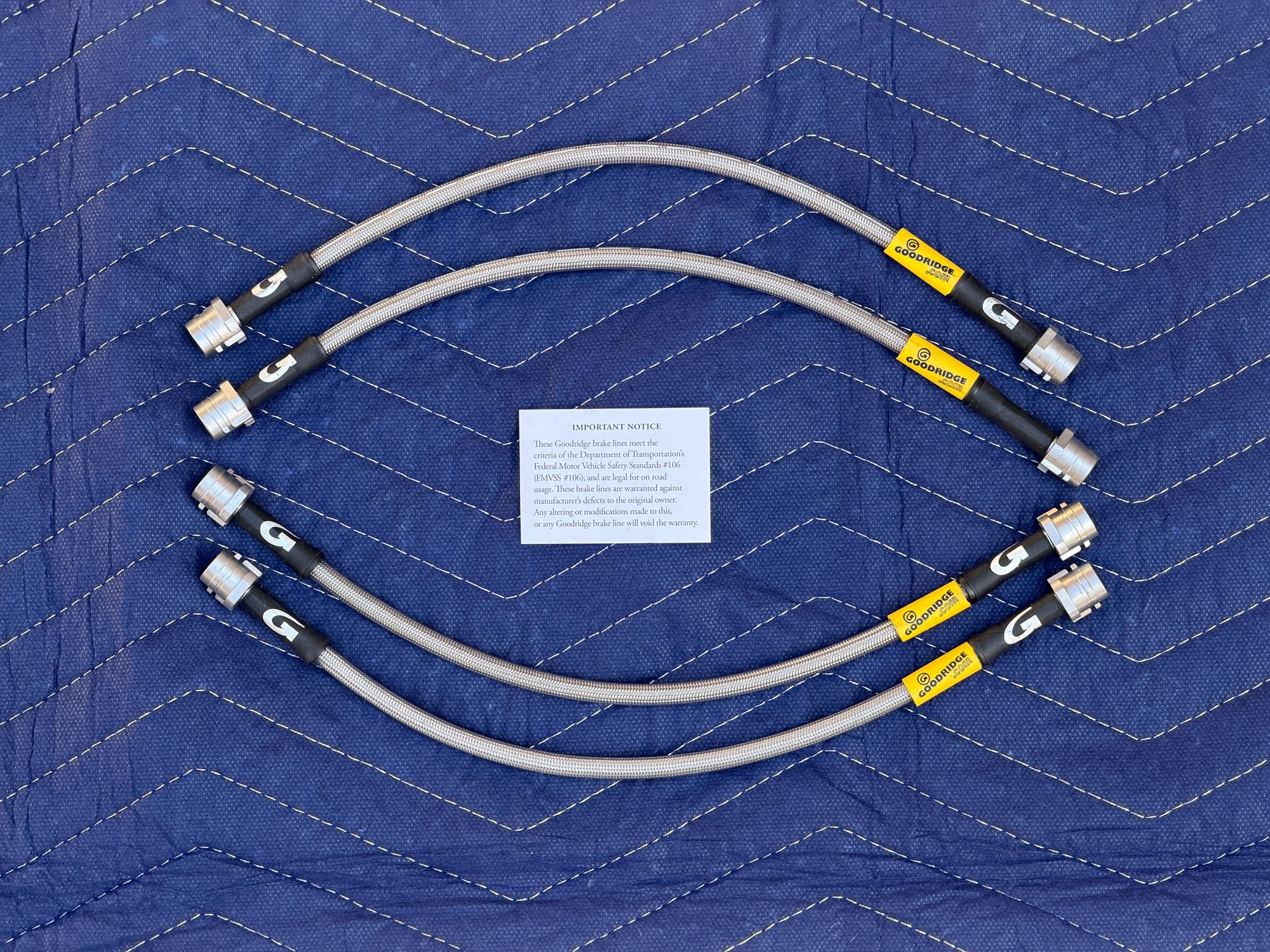 Brakes - Goodridge Stainless Steel Brake Lines for 911/Boxster/Cayman (37035) - New - -1 to 2027  All Models - Irvine, CA 92618, United States