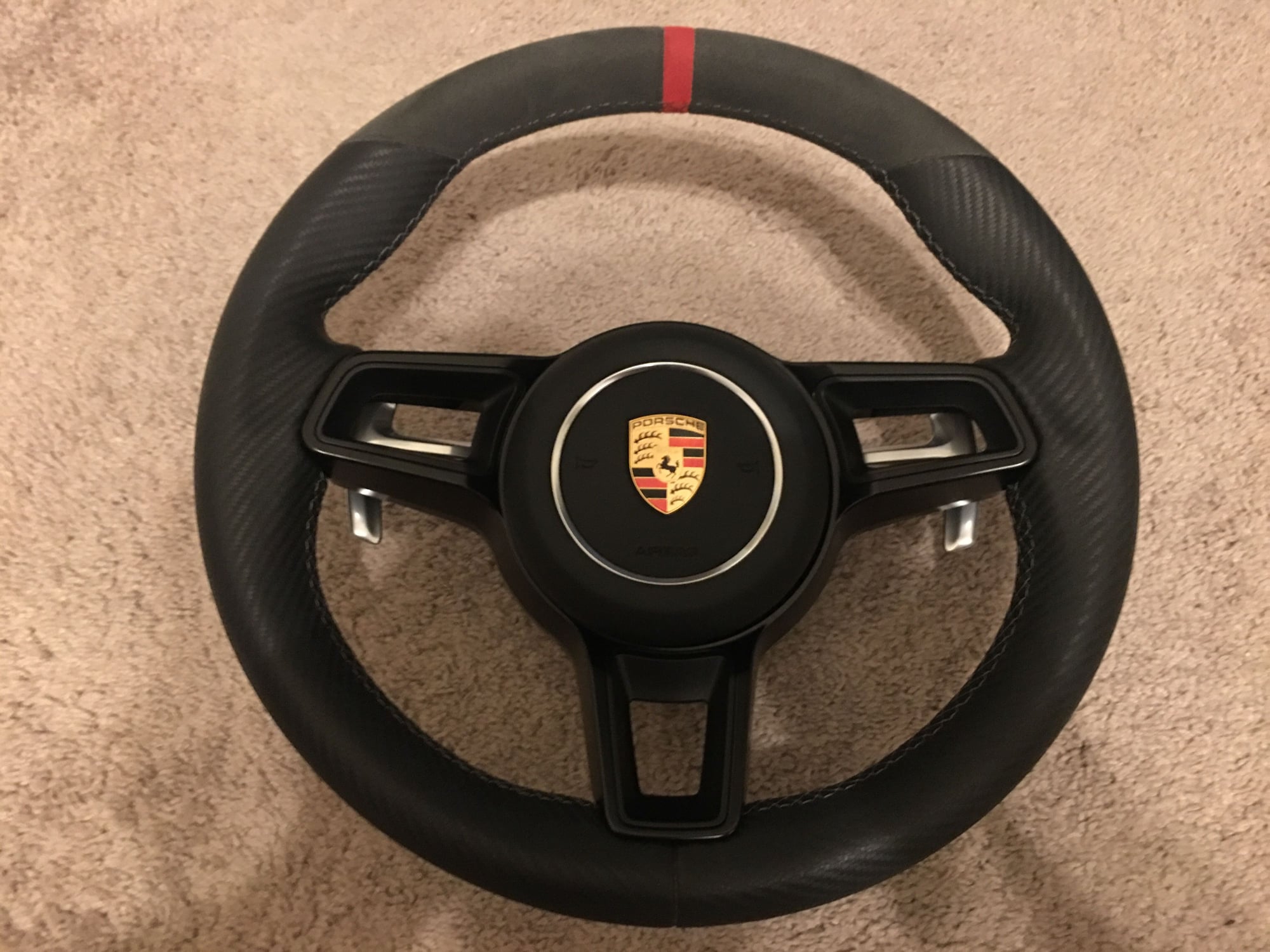 Interior/Upholstery - Alcantara/Carbon 991.2 Steering wheel upgrade (W/ Airbag) PDK - New - 2005 to 2019 Porsche 911 - Spring, TX 77386, United States