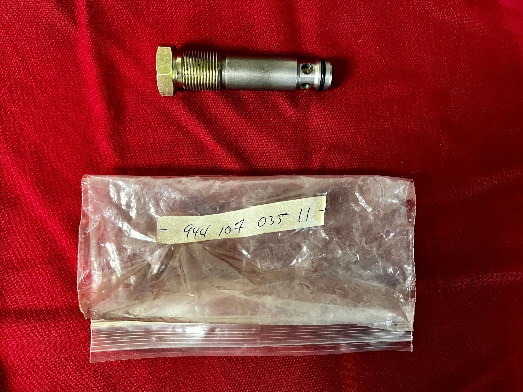 Miscellaneous - Porsche 944 Oil Pressure Relief Valve - 944 107 035 11 - New - 1986 Porsche 944 - Tulsa, OK 74145, United States