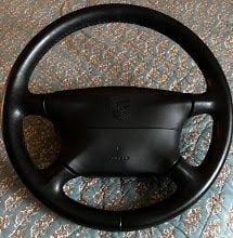 Wheels and Tires/Axles - Genuine Porsche 993 4-spoke Black leather steering wheel with airbag $350 - Used - 1995 to 1998 Porsche 911 - San Rafael, CA 94901, United States