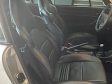 Passenger seat leather is in perfect condition no wear or tears
