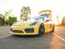Cayman GT4 with Xpel's "track package": Full front end w/ full rocker panel and door protection