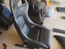 OEM GT3 seats in black.