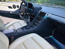 Pearle seats with ocean blue trim
