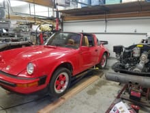 74 Targa, receiving 3.0 engine.  New suspension and refurbished interior.  Nice car, AC to be redone with electric system and high output alternator.  We will see how that works.
