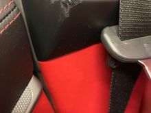 This is the trim on passenger side where the seatbelt comes out of.