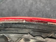 The drivers side leak culprit - see how the sealant is gone. 
