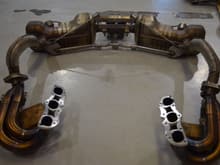 Cargraphic Stainless Steel GT4 Racing Manifolds mated to Factory PSE