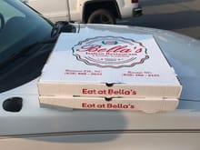 Little bitta pizza for later on in the parking lot...