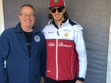 Me with Alfa Romeo driver Antonio Giovinazzi, US Grand Prix, Austin TX, 2019