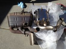 Stock and Ti mufflers