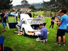 Werks Reunion, August 19, 2016.

71 911 T 2.8 with lots of company (PCA judges)