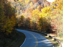 Part of the Cherohala Skyway (NC back into TN). Rises up to about 6,000 Ft (1829 meters)
