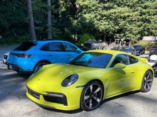 Not great lighting, but Linden Green looked great next to Miami Blue