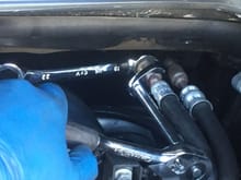 Unhooking power steering hoses. Just need the right tools!even
