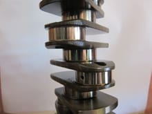 Here is a closeup of the Stock crank, note the difference in shape and size of the counter weights.