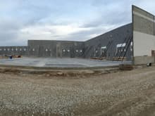 Took a panorama standing at the middle of our building. Wall in place for about half the middle and half the outer C-shaped building.