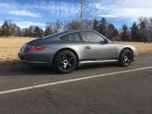 F: 18x9 +46  225/40r18 / R: 18x11+60 285/35r18 Advan TC3

I think I might try and go 235/35r18 and 295/30r18 or something similar on the next set of tires, as these are ever so slightly stretched looking on these wheels. it would be nice to have a little more in the way of rim / curb protection as well. 