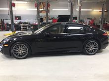 Note the black calibers and paint colored badges, which are optional