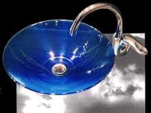 spun blue sink design