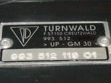 Turnwald GT2 Wing Sticker 993 512 118 01